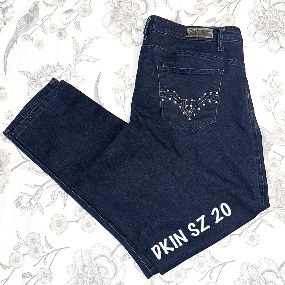 DKIN Women's Stretchy Blue Jeans Plus 20 EUC